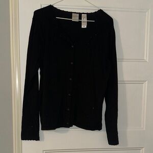 Emma James Black Cardigan Sweater